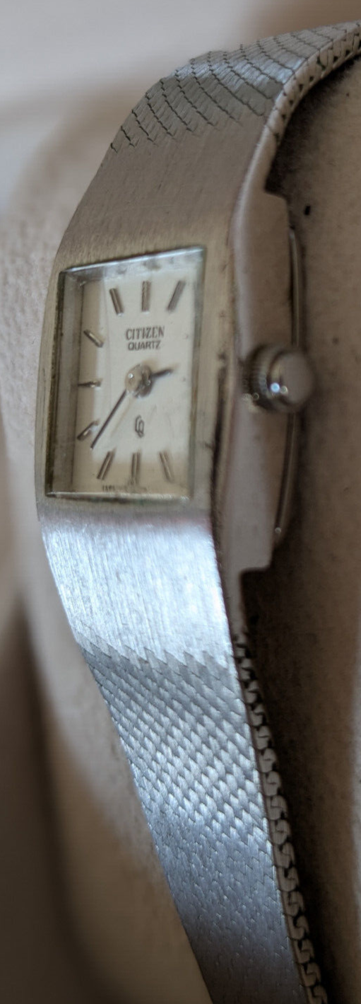 CITIZEN Quarz Damenuhr, Vintage in TOP Zustand, Edelstahlband, Made in Japan – Bild 4
