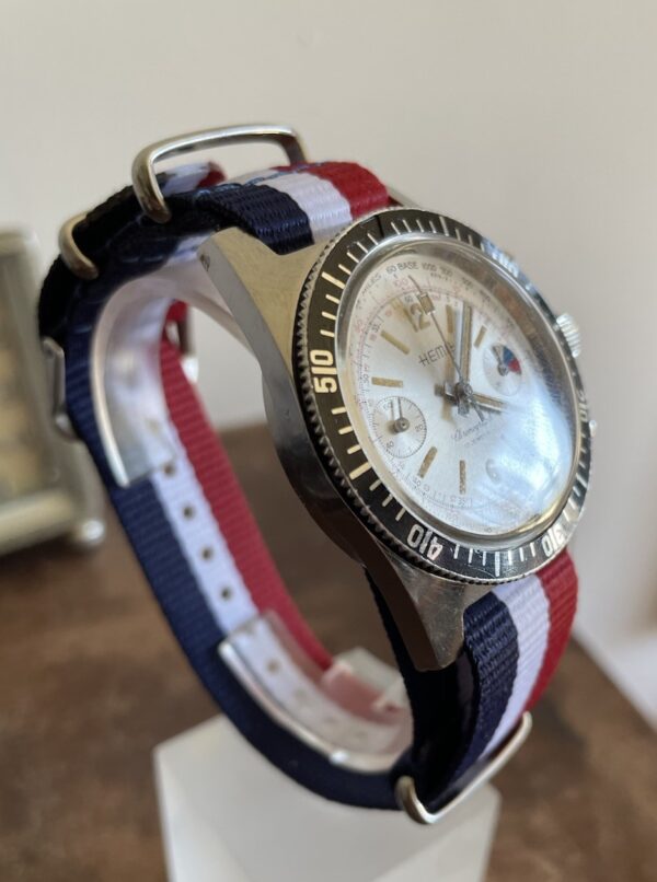 HEMA Swiss Vintage 1970s Herren Chronograph - Valjoux Yachting Sailing Watch – Bild 3