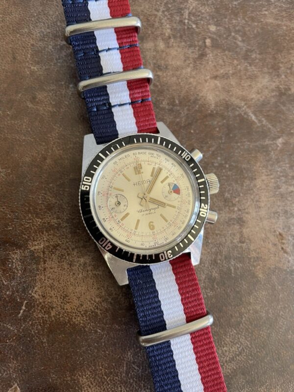 HEMA Swiss Vintage 1970s Herren Chronograph - Valjoux Yachting Sailing Watch – Bild 10