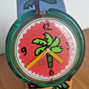 POP SWATCH 1993, PALMTREE, Swiss Made, Vintage 80er, Herren- Damenuhr