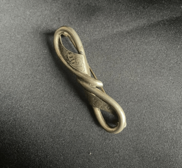 Unikat: Antike Vintage Brosche, Schleife, Silber Echtsilber, Handarbeit – Bild 2