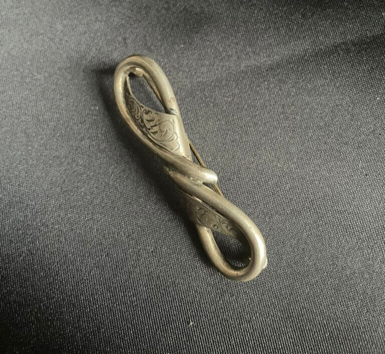 Unikat: Antike Vintage Brosche, Schleife, Silber Echtsilber, Handarbeit – Bild 2