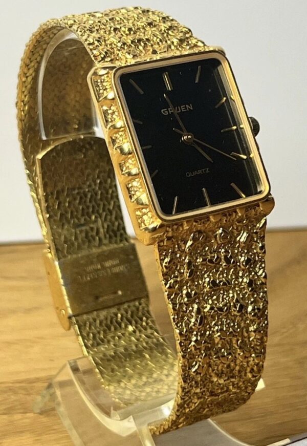 GRUEN Geneva, Golduhr, Designuhr, Vintage, Top Zustand – Bild 2