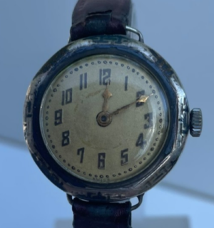 Antike ART DECO Armband-/Taschenuhr, um 1920, 800er Silber, Silberuhr