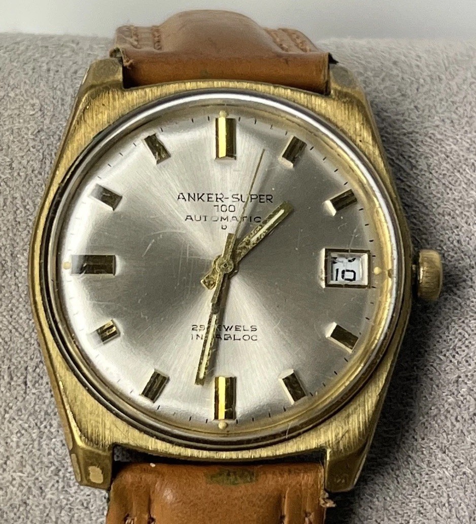 ANKER Super 100 Vintage Herrenuhr, Automatikuhr, Mechanisches Werk