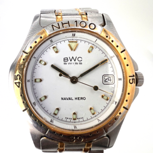 Vintage BWC Swiss NAVAL HERO, Armbanduhr, Militäruhr, Marineuhr