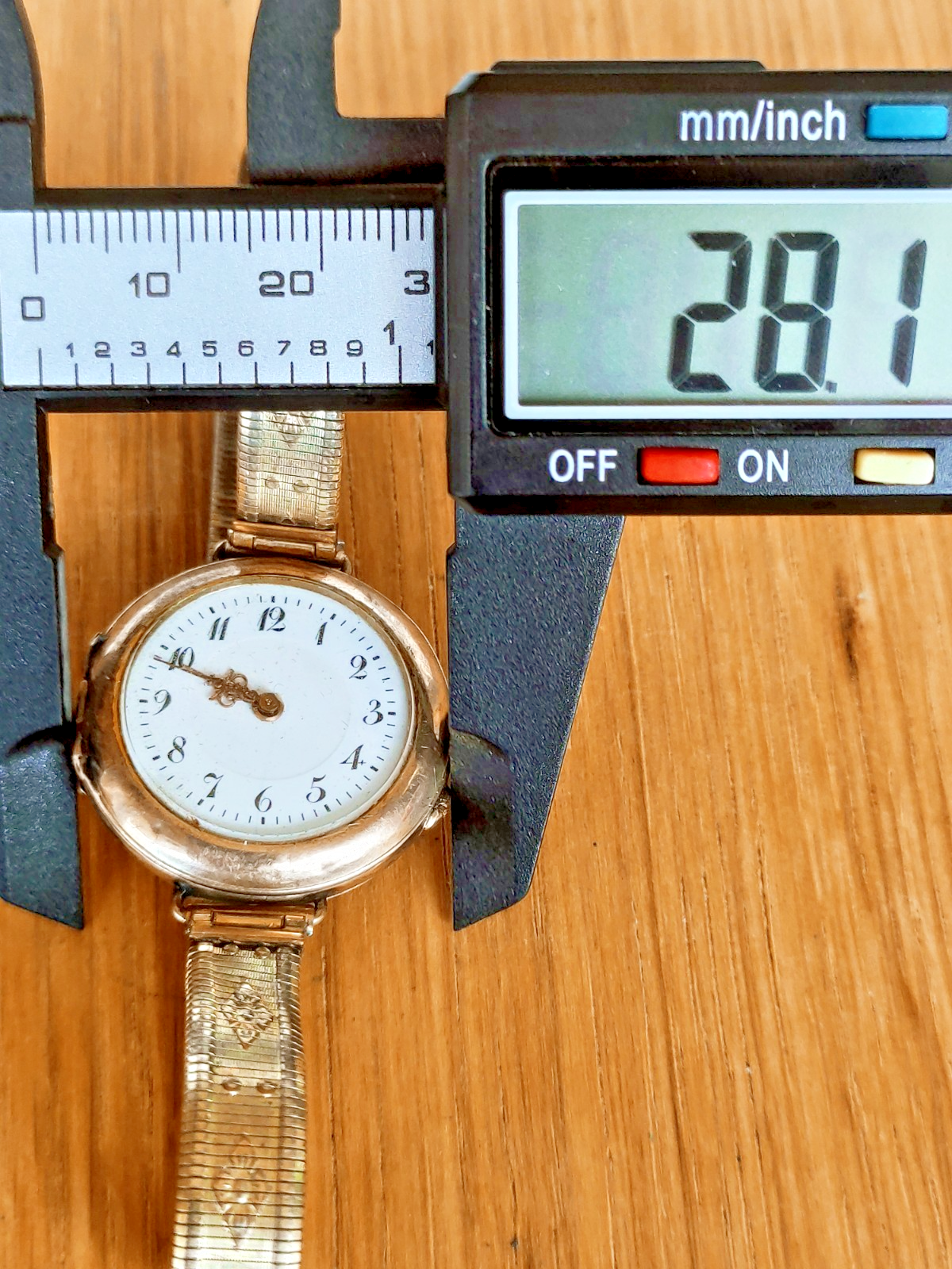 Antike Vintage Damenuhr, vergoldet, 1920er Jahre, Mechanischer Handaufzug, top – Bild 5