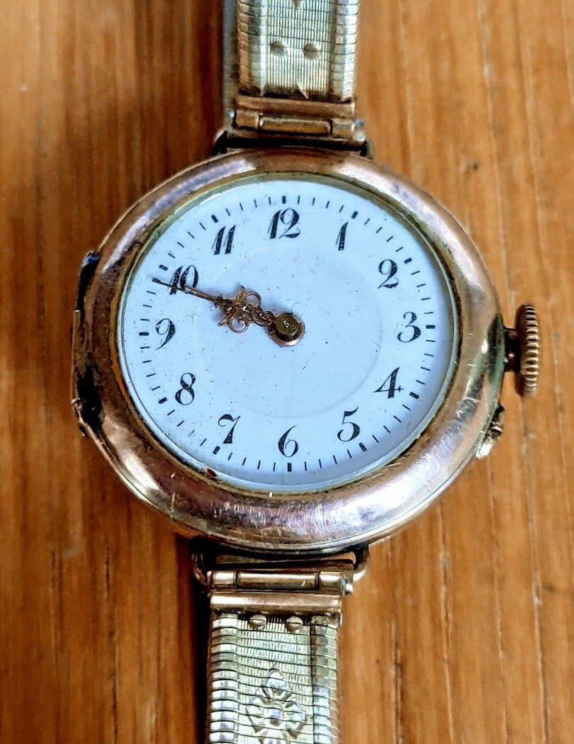 Antike Vintage Damenuhr, vergoldet, 1920er Jahre, Mechanischer Handaufzug, top