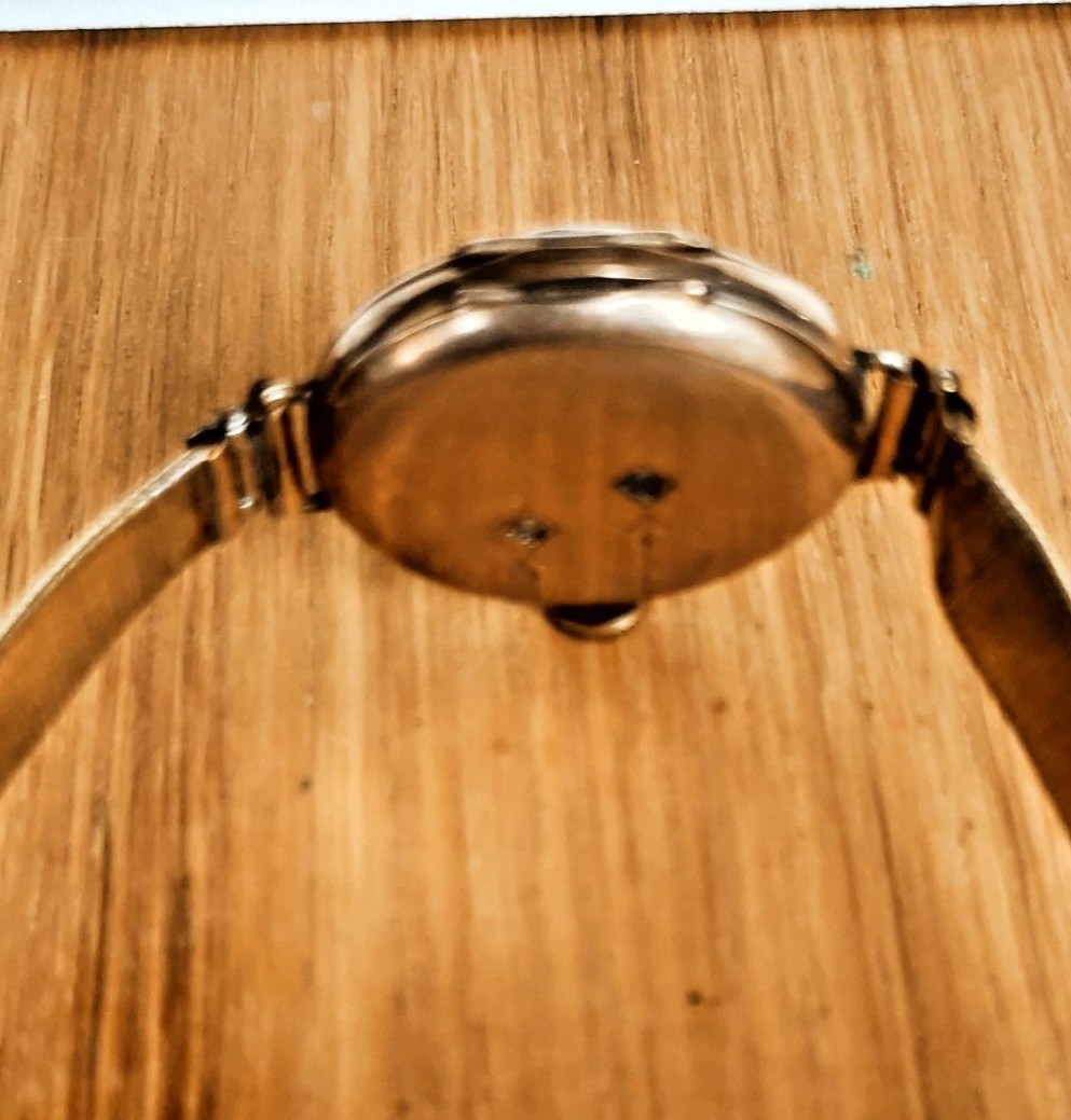 Antike Vintage Damenuhr, vergoldet, 1920er Jahre, Mechanischer Handaufzug, top – Bild 4