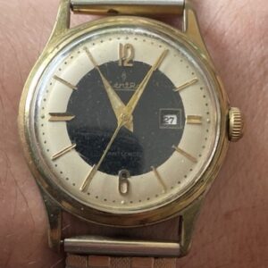 Vintage ZentRa Herrenarmbanduhr | Bicolor, Handaufzug 60er ähnl Junghans
