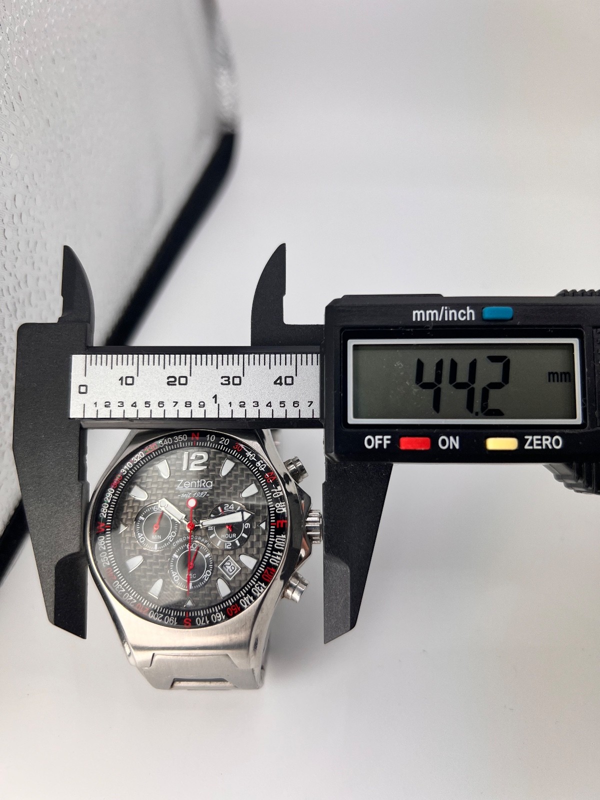 ZentRA Chronograph, Armbanduhr, Quarz, 90er Jahre Herrenuhr, TOP – Bild 3