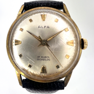 Vintage ALFA, Armbanduhr, Handaufzug, 60er Jahre Herrenuhr