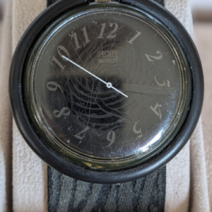 SWATCH POP BLACK DIAL, Vintage aus 1992, Selten für Sammler, Swiss Made