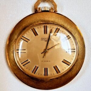 ANKRA 55, Mechanische Taschenuhr Vintage 60er, Halskette