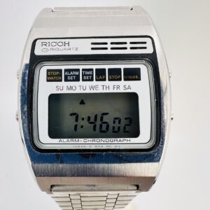 Vintage Ricoh Riquartz, Armbanduhr, Quarz, Herrenuhr, LCD, 70er Jahre