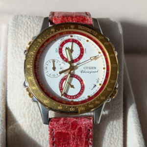 Damenuhr von CITIZEN Chronograph, Vintage in guten Zustand, Lederband