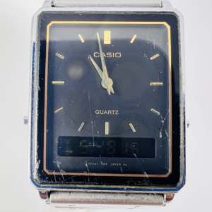 Vintage CASIO Armbanduhr, Quarz, LCD Uhr Sammler Retro