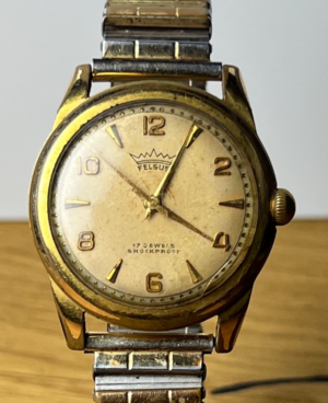 FELSUS, 1930er Jahre, Mechanischer Aufzug, Vintage, Herrenuhr