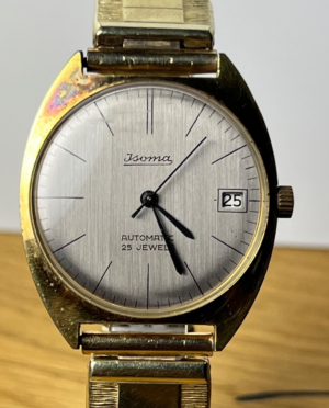 ISOMA Automatic, Vintage Herrenuhr, Datum, SWISS MADE