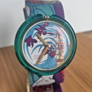 POP SWATCH 1991, PLEASURE GARDEN, Swiss Made, Vintage 80er, Herren- Damenuhr
